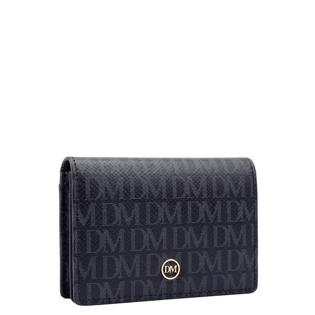 Multi Slot Leather Card Case - Black