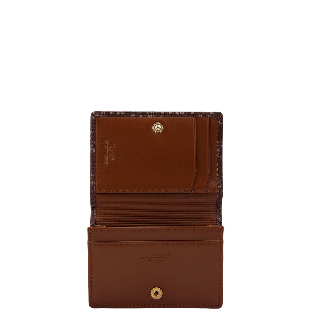 4 Slots Leather Card Case - Date