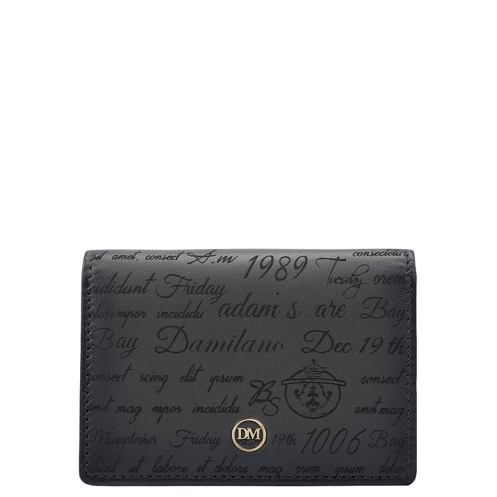 4 Slots Leather Card Case - Grey