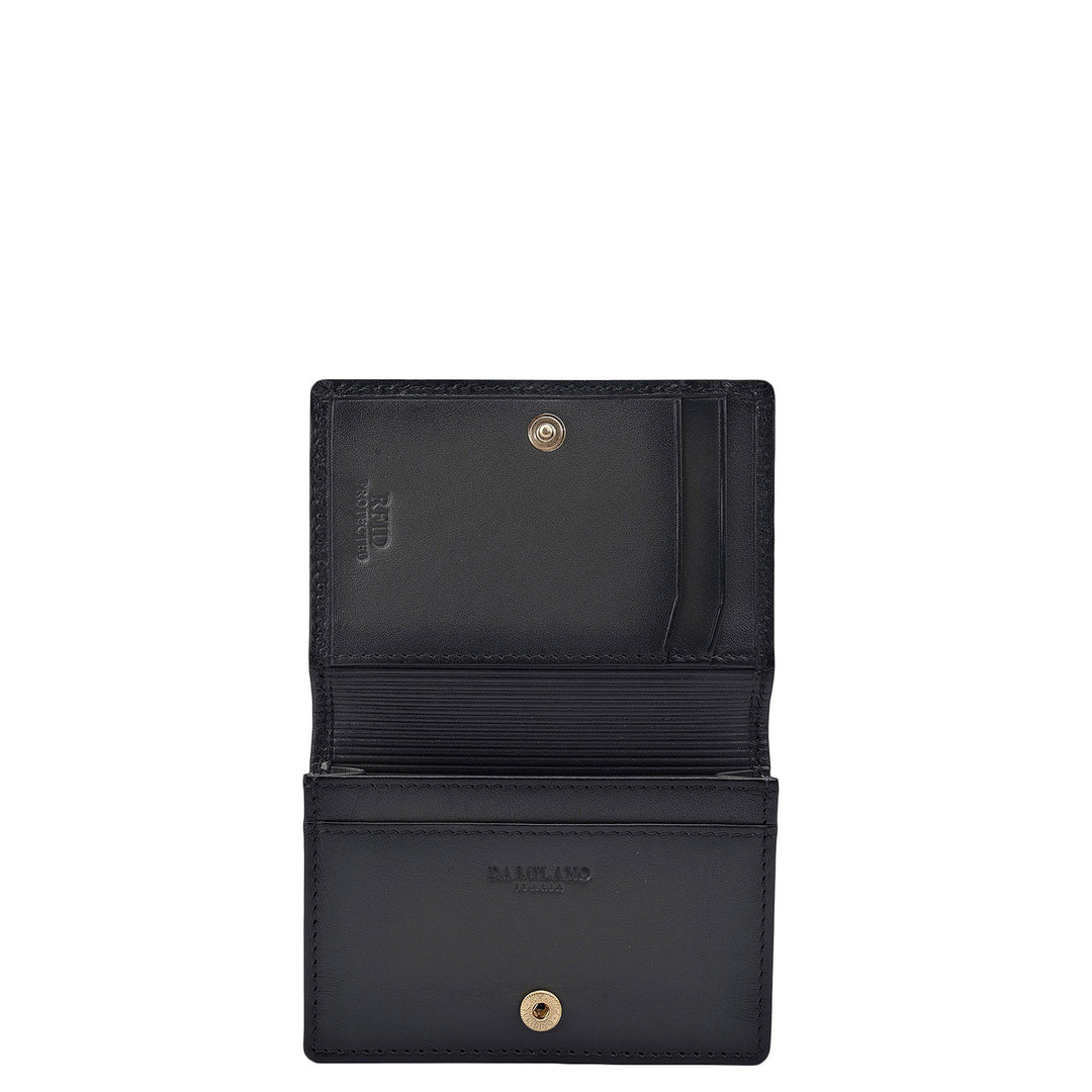 4 Slots Leather Card Case - Grey
