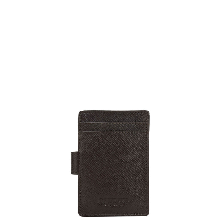 Multiple Slot Leather Card Case - Chocolate