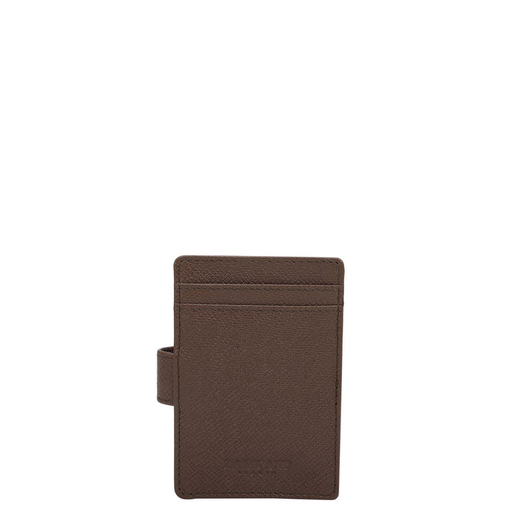 2 Slots Leather Card Case - Chocolate