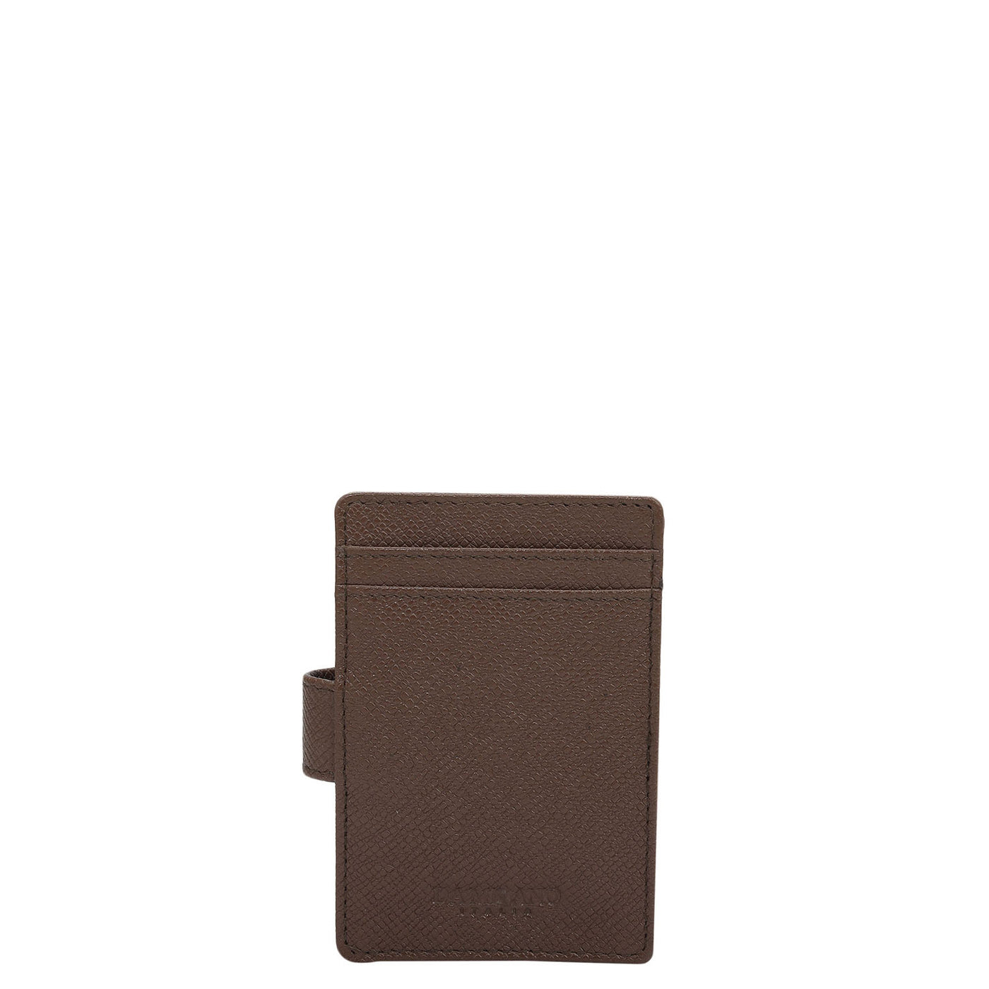 2 Slots Leather Card Case - Chocolate