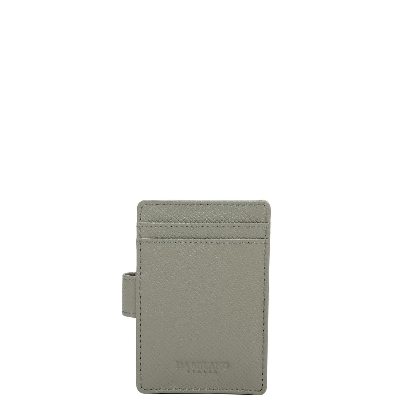 2 Slots Leather Card Case - Grey