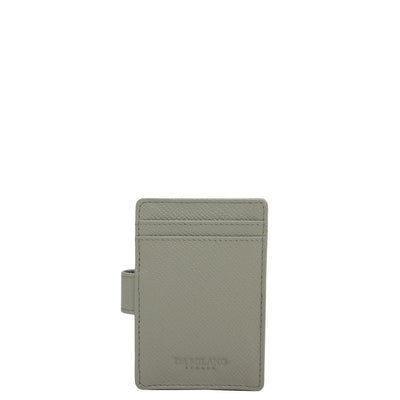 2 Slots Leather Card Case - Grey