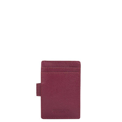 Multiple Slot Leather Card Case - Orchid