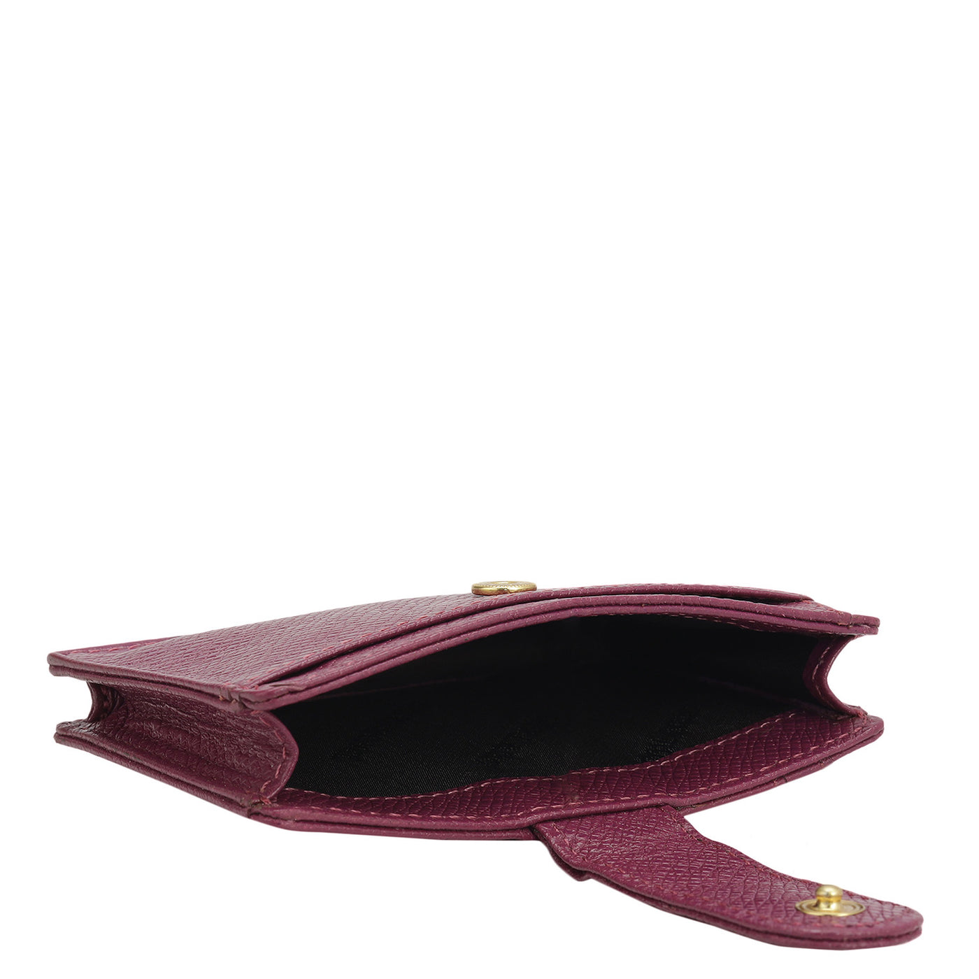 Multiple Slot Leather Card Case - Orchid