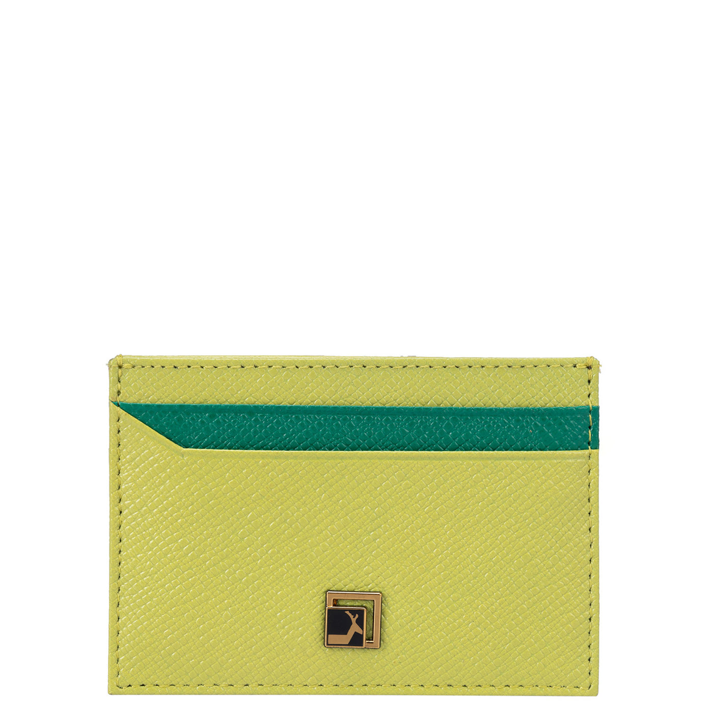 Franzy Leather Card Case - Lime