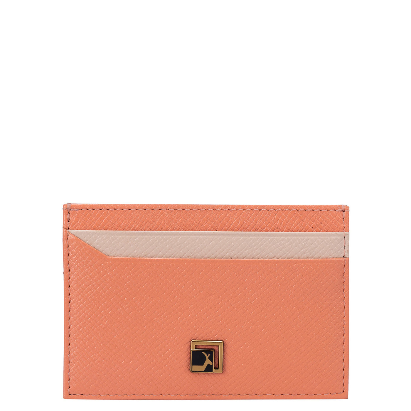 Franzy Leather Card Case - Salmon