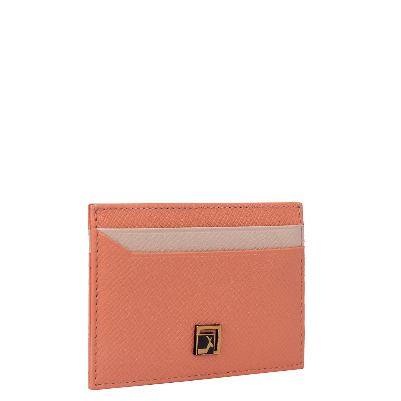 Franzy Leather Card Case - Salmon