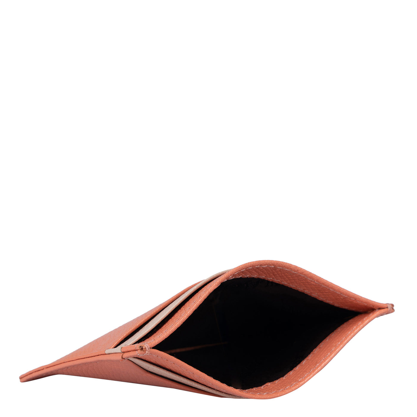 Franzy Leather Card Case - Salmon