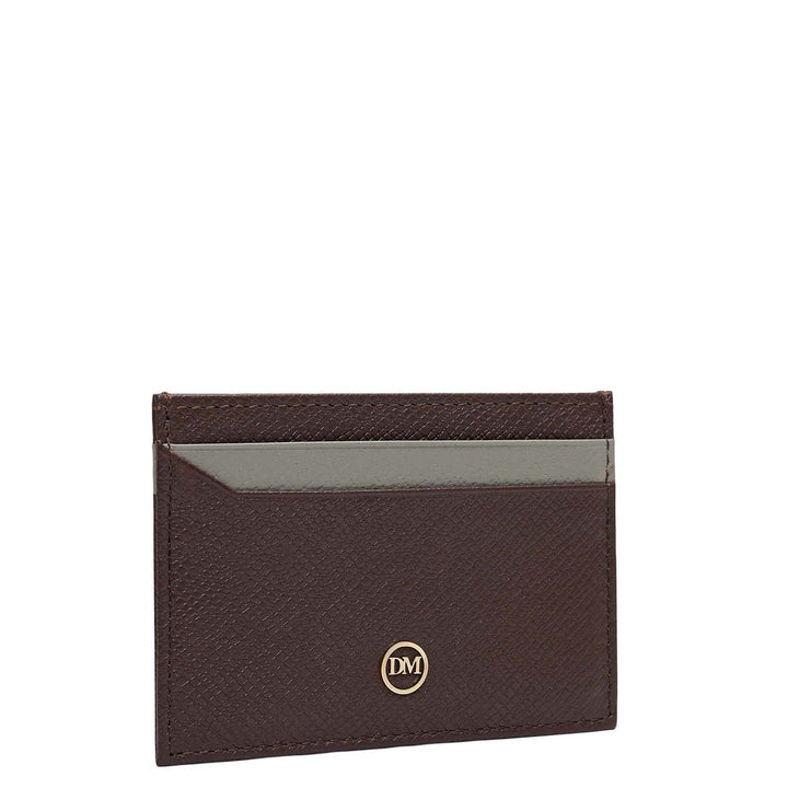 4 Slots Leather Card Case - Walnut