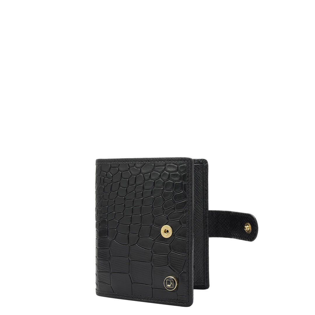 Multi Slots Leather Card Case - Black