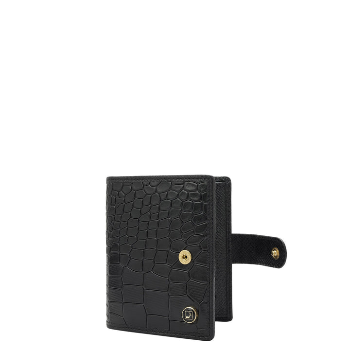 Multi Slots Leather Card Case - Black