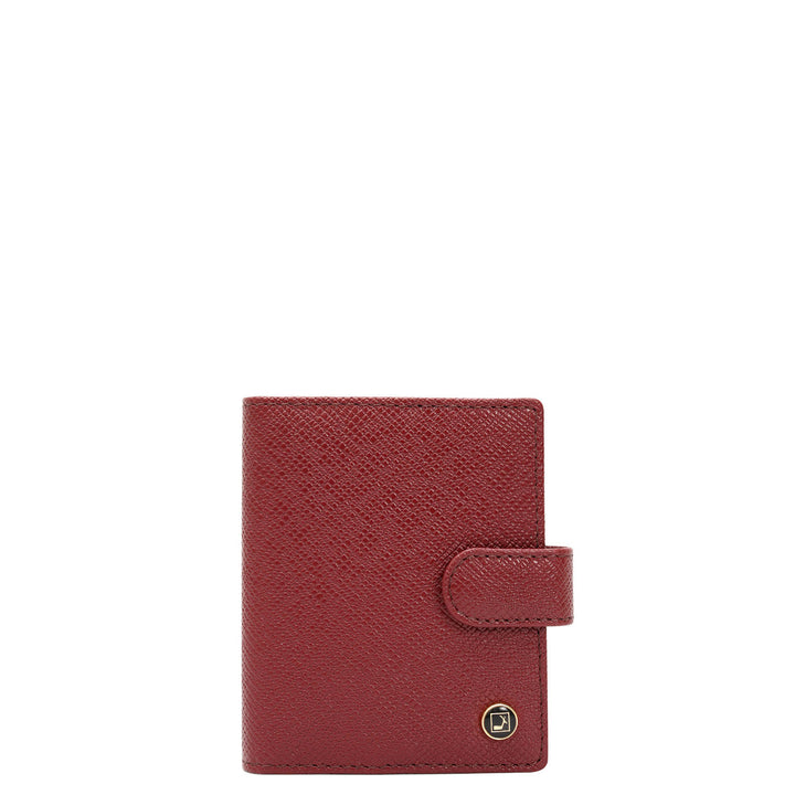 Multi Slot Leather Card Case - Cherry