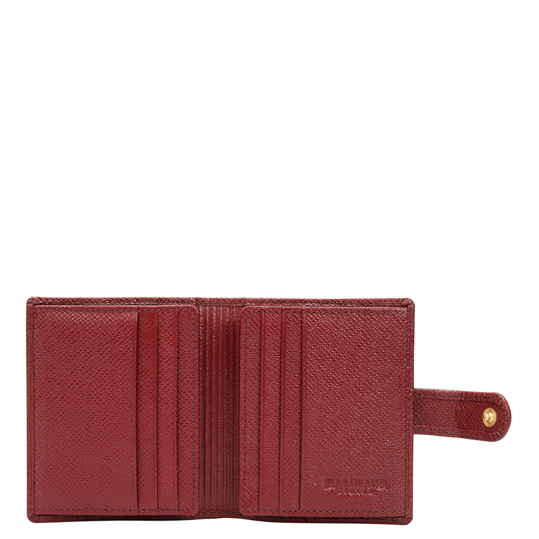 Multi Slot Leather Card Case - Cherry