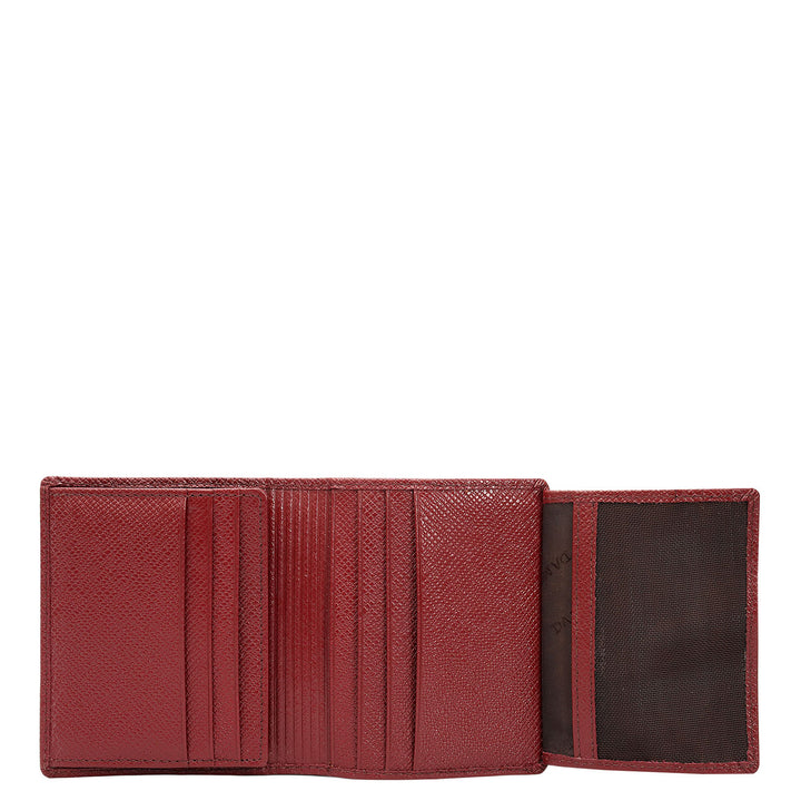 Multi Slot Leather Card Case - Cherry