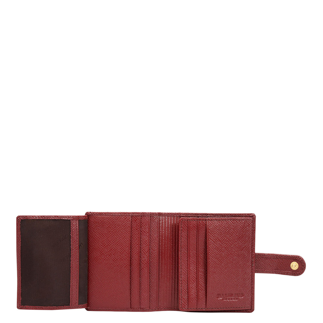 Multi Slot Leather Card Case - Cherry
