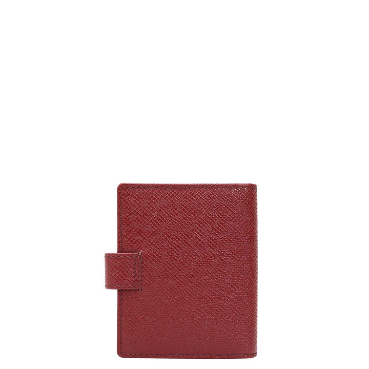 Multi Slot Leather Card Case - Cherry