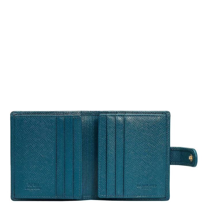 Multi Slots Leather Card Case - Teal