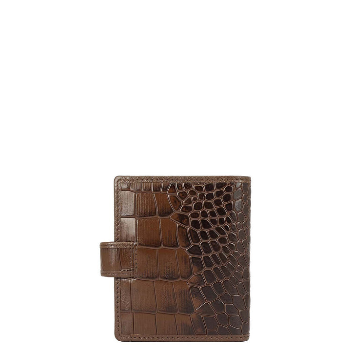 12 Slots Leather Card Case - Brown