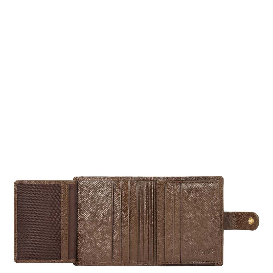 12 Slots Leather Card Case - Brown