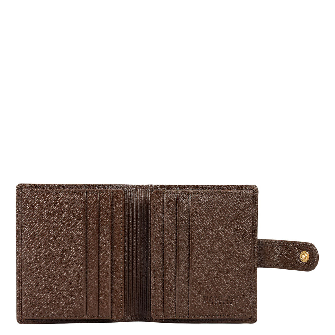 Multi Slot Leather Card Case - Walnut