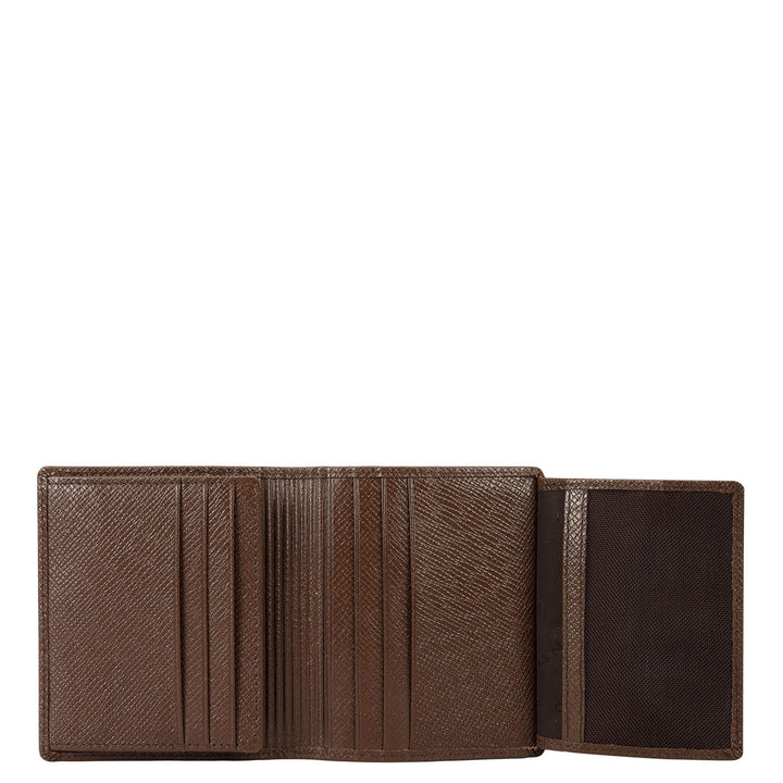 Multi Slot Leather Card Case - Walnut