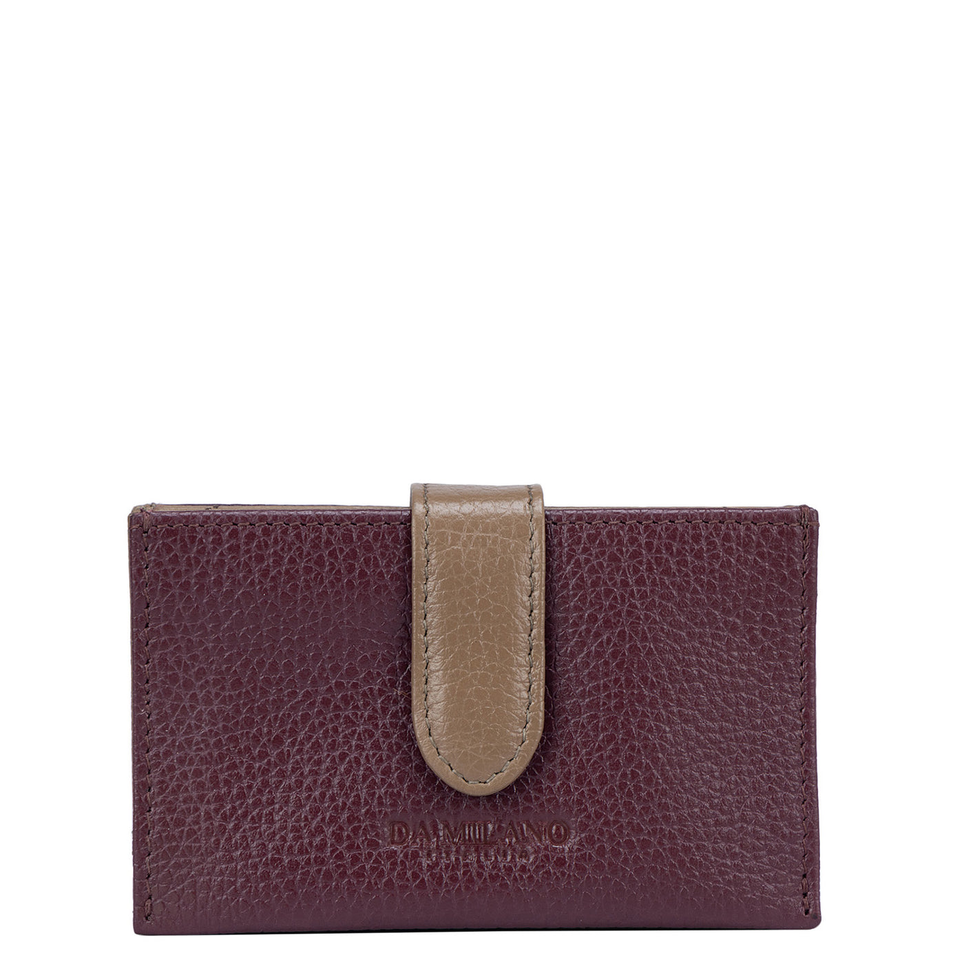 Wax Leather Card Case - Blood Stone