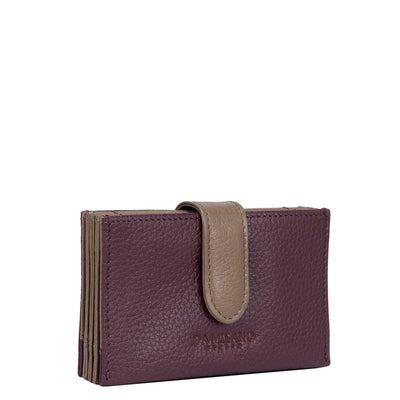Wax Leather Card Case - Blood Stone