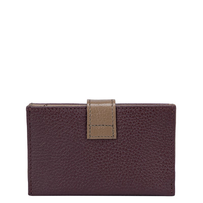 Wax Leather Card Case - Blood Stone