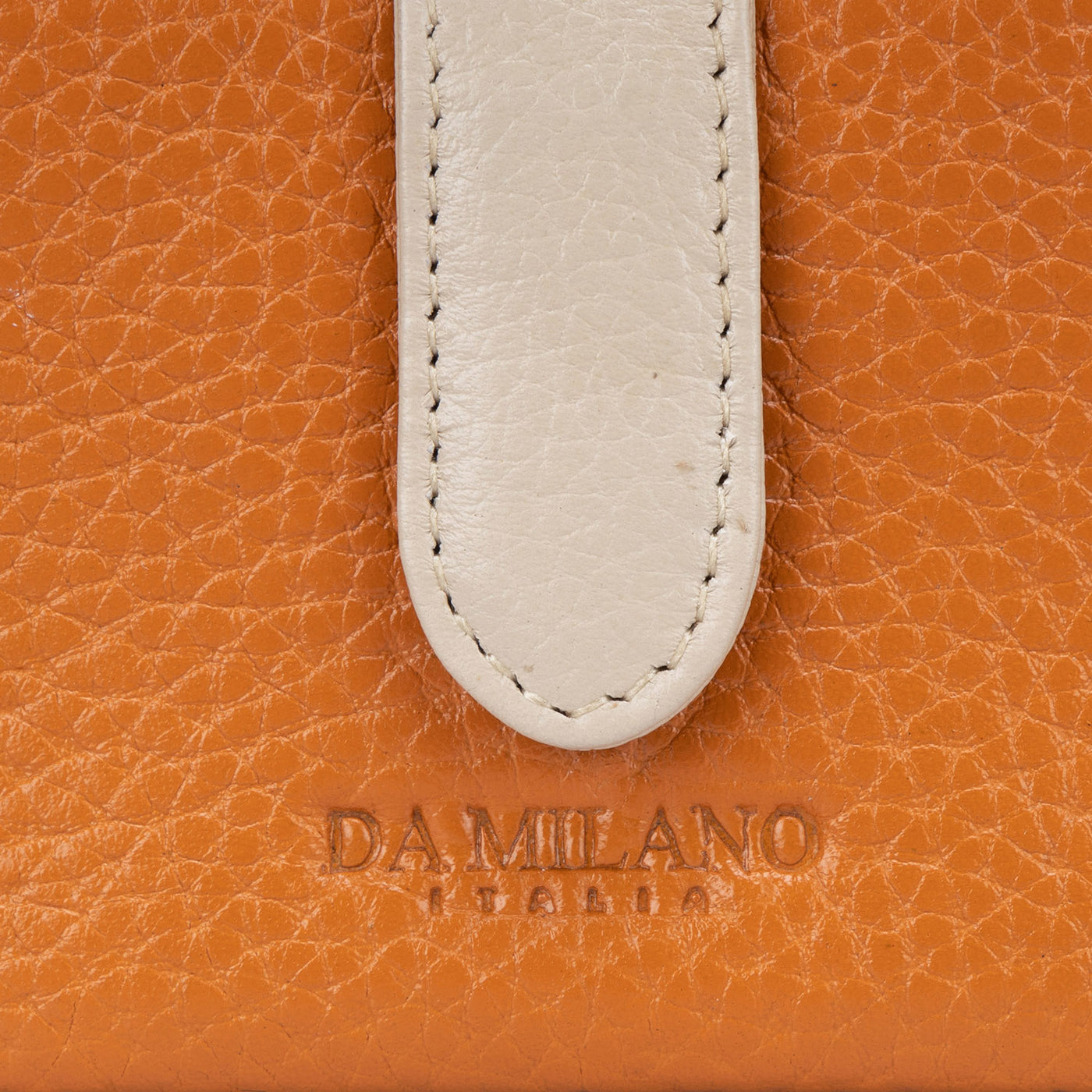 Wax Leather Card Case - Orange