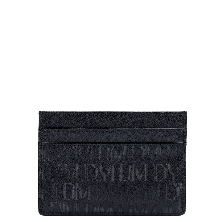 5 Slots Leather Card Case - Black