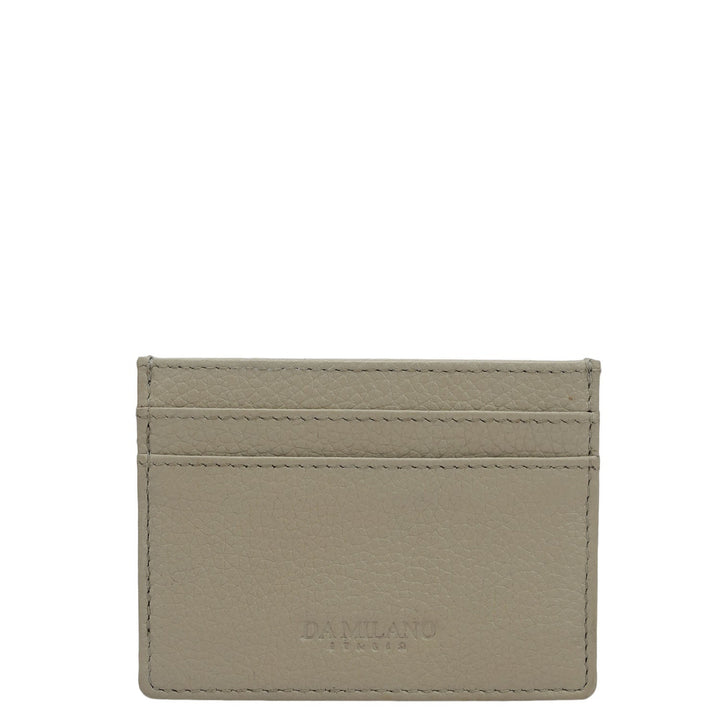 5 Slots Leather Card Case - Khaki