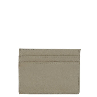 5 Slots Leather Card Case - Khaki