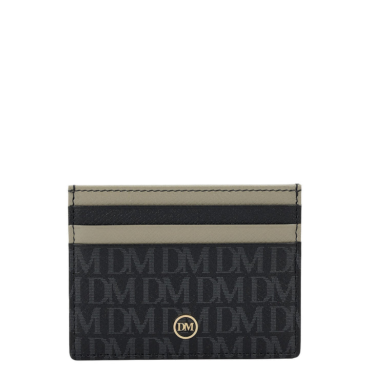 7 Slots Leather Card Case - Black