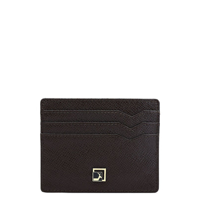 7 Slots Leather Card Case - Chocolate