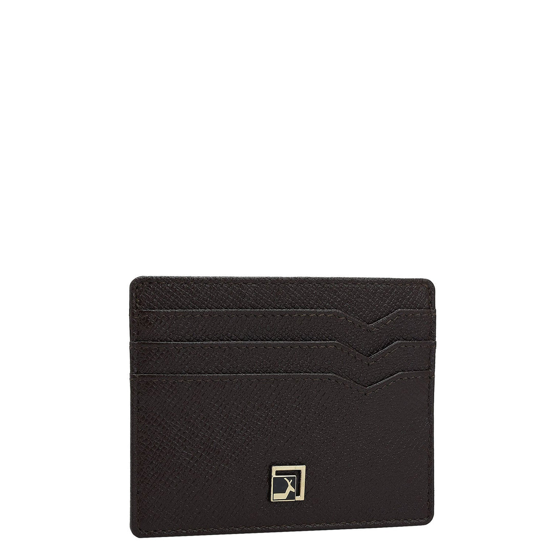 7 Slots Leather Card Case - Chocolate
