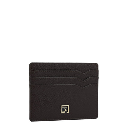 7 Slots Leather Card Case - Chocolate