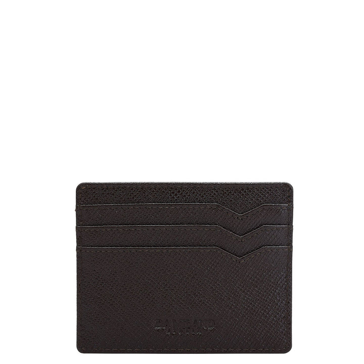 7 Slots Leather Card Case - Chocolate