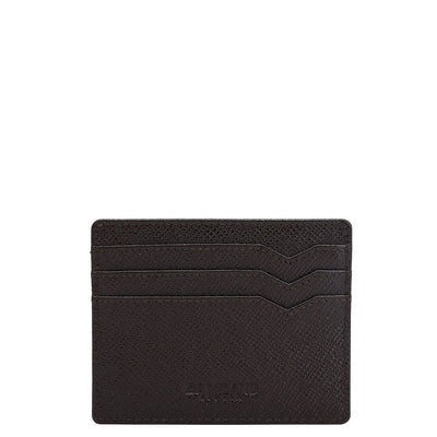 7 Slots Leather Card Case - Chocolate