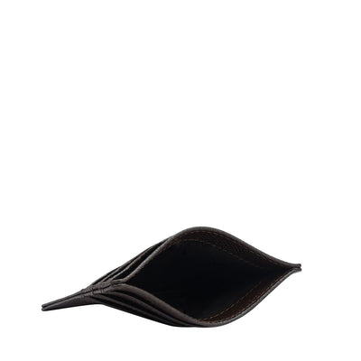 7 Slots Leather Card Case - Chocolate