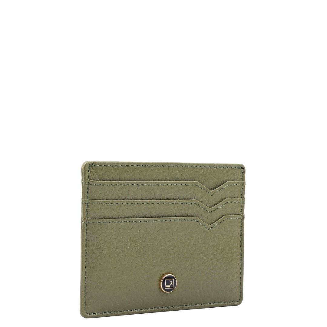 7 Slots Leather Card Case - Fern