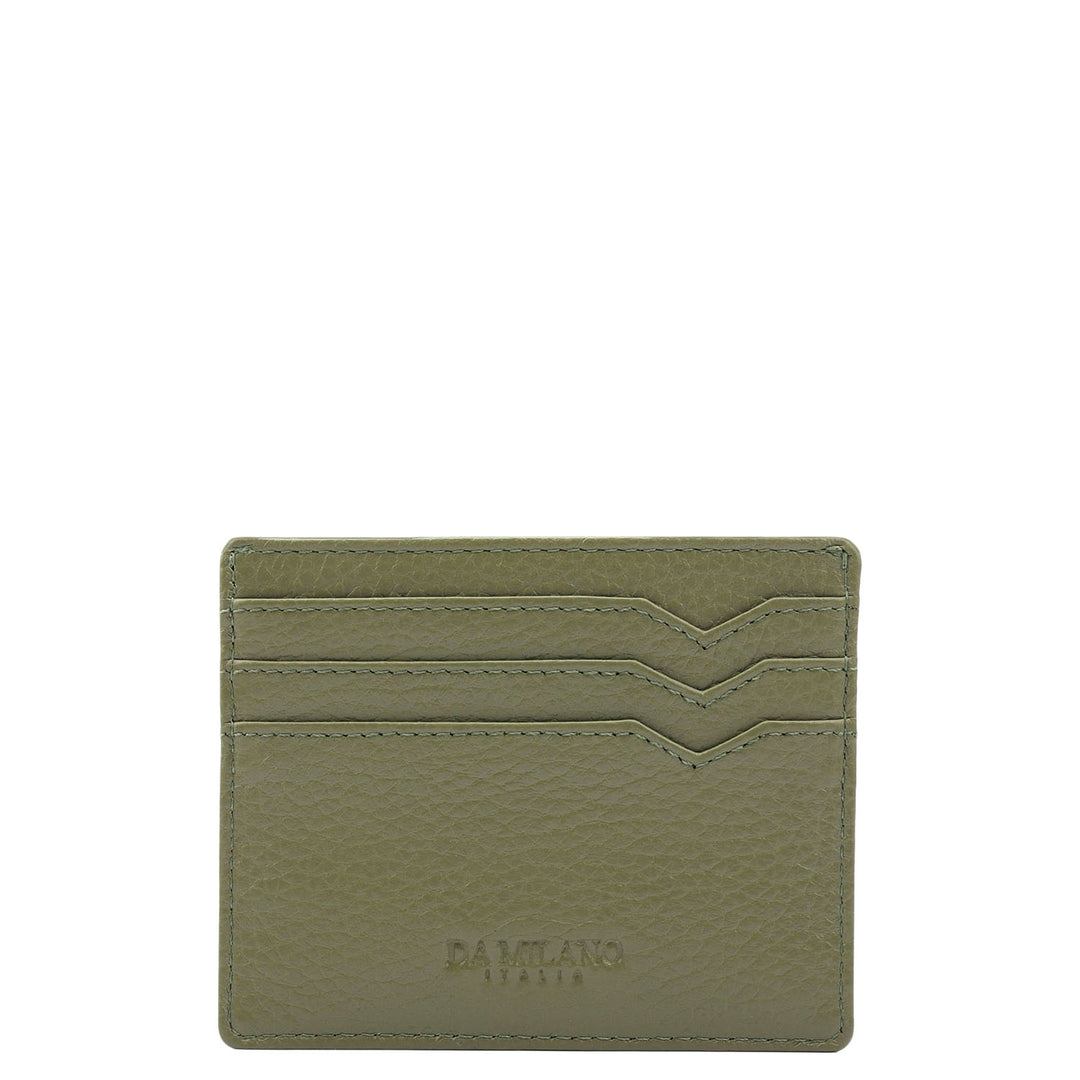 7 Slots Leather Card Case - Fern