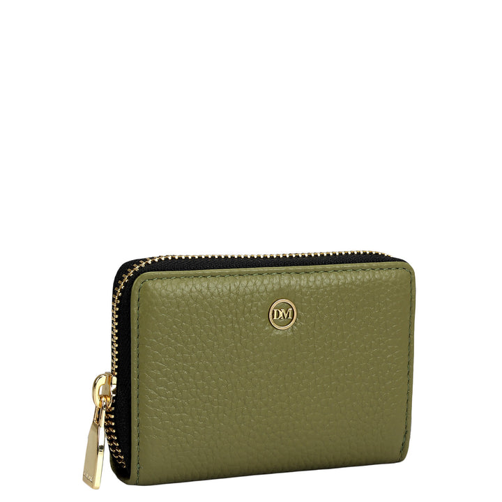 6 Slots Wax Leather Card Case - Fern
