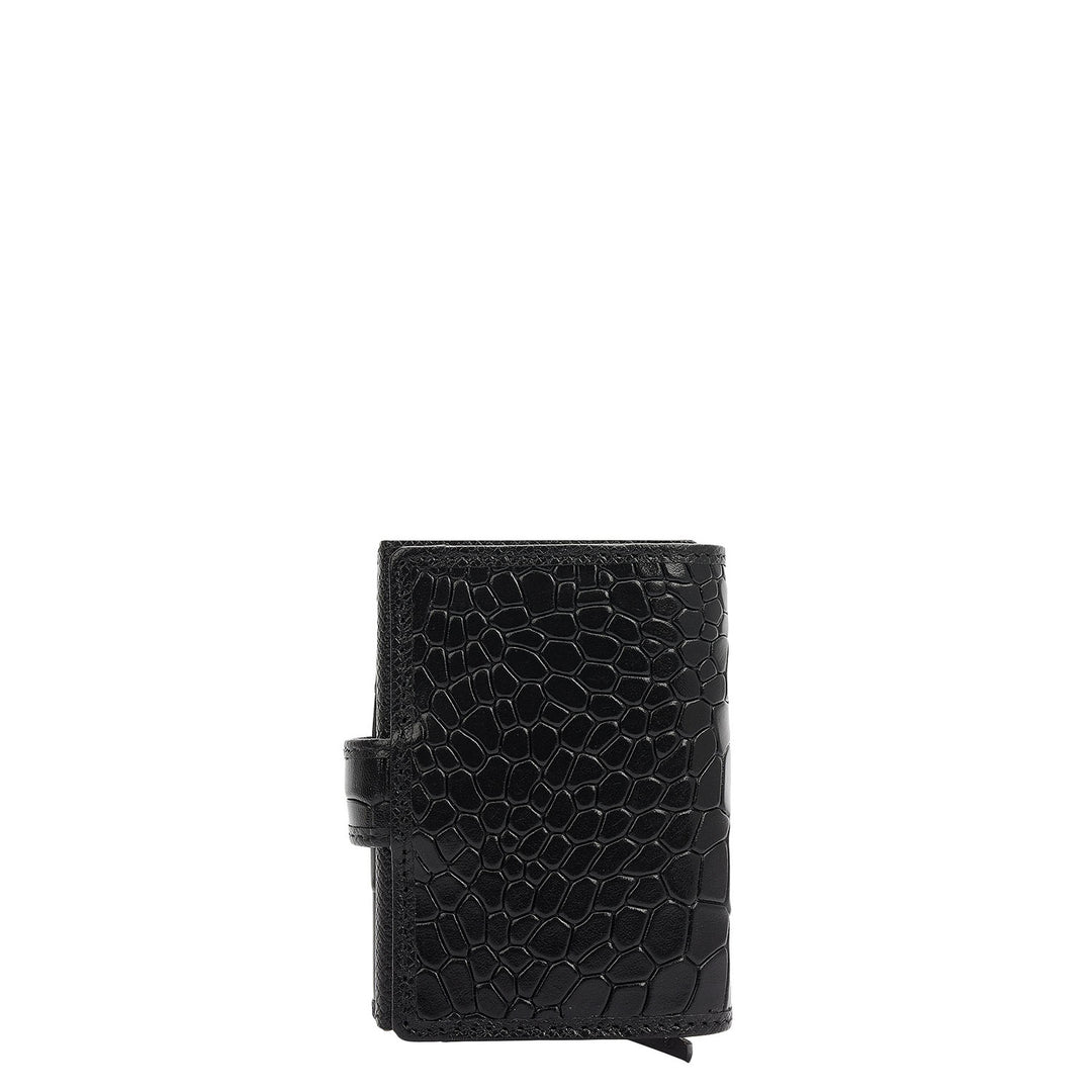 Pop-up Leather Card Case - Black