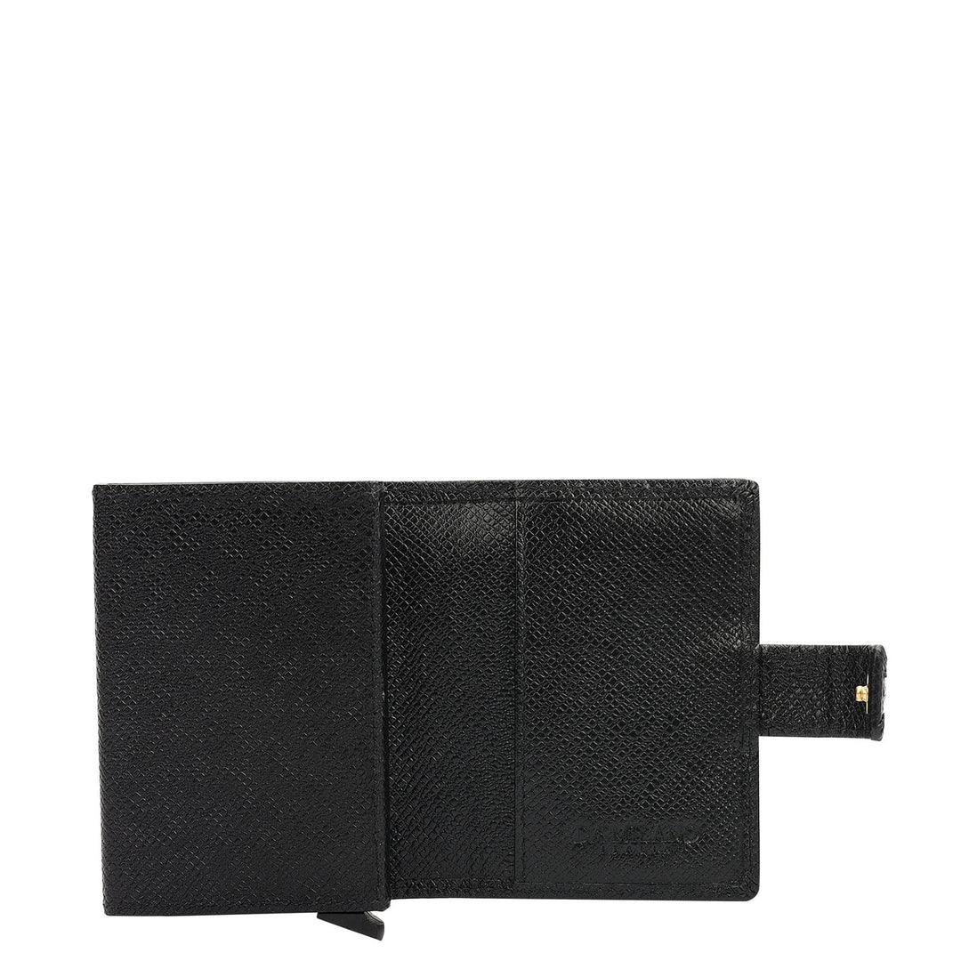 Pop-up Leather Card Case - Black