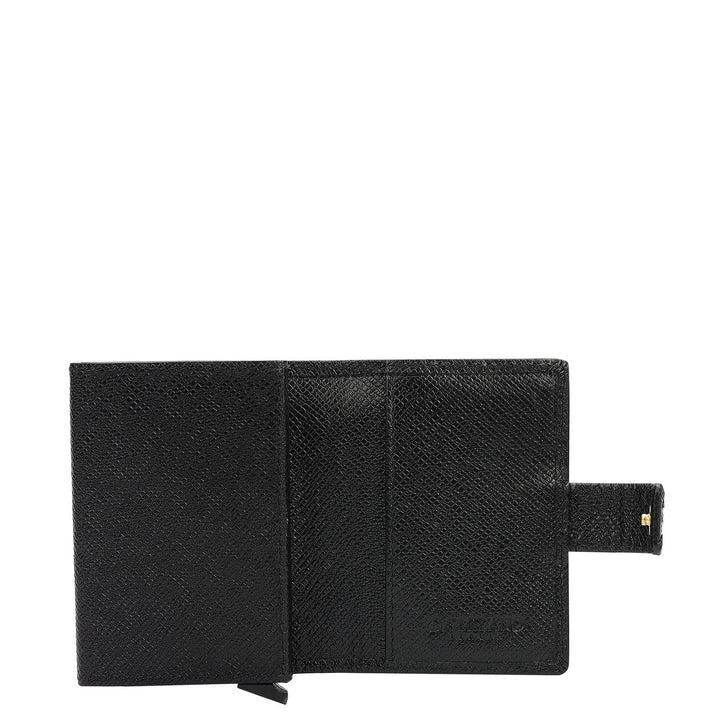 Pop-up Leather Card Case - Black