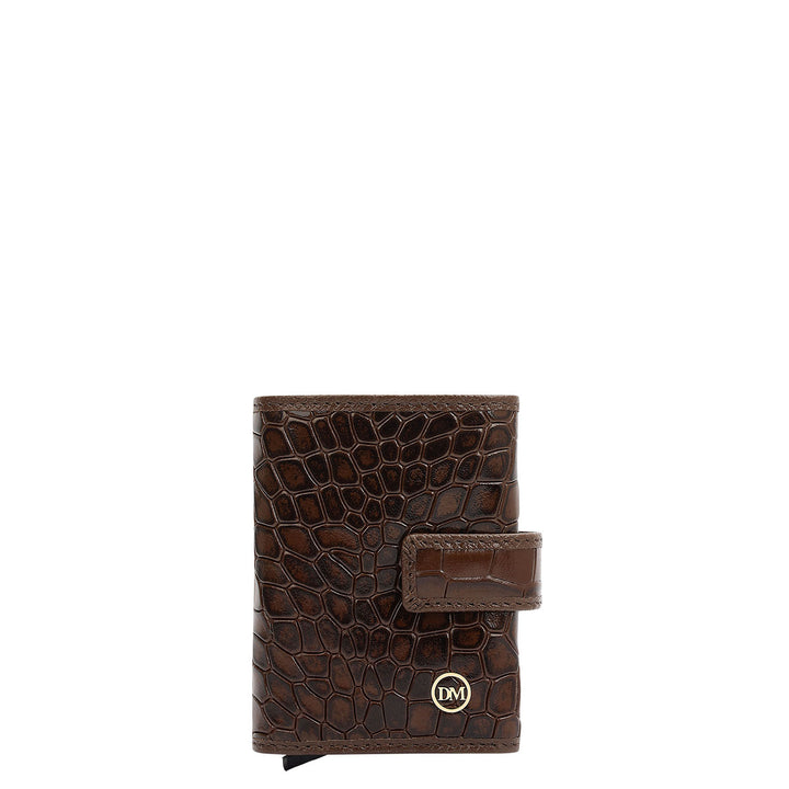 Pop-up Leather Card Case - Walnut