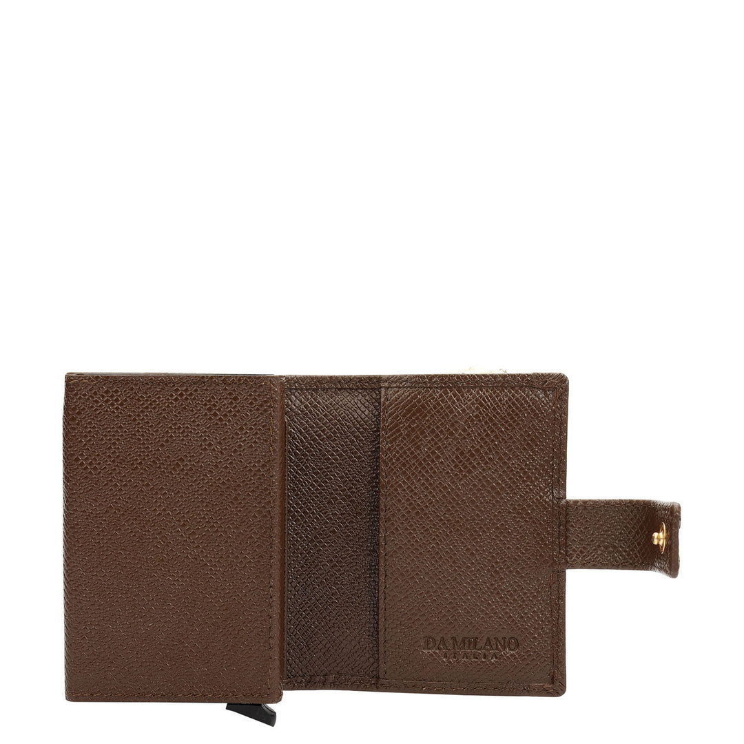 Pop-up Leather Card Case - Walnut